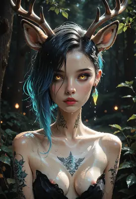 Mystical Deer Spirit in the Forest