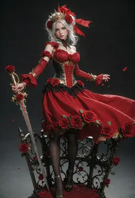 The Crimson Rose Queen Warrior