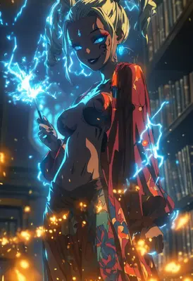 Electric Sorceress in the Library