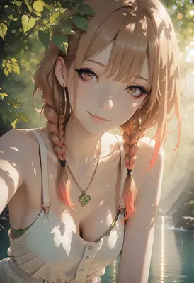 Sunlit Portrait of a Braided Beauty