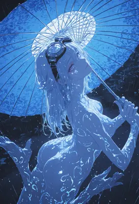 Luminous Spirit Under Blue Moonlight