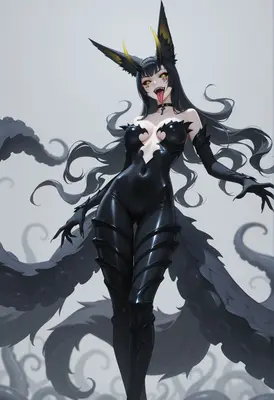 Sultry Demon Queen with Tentacle Shadows