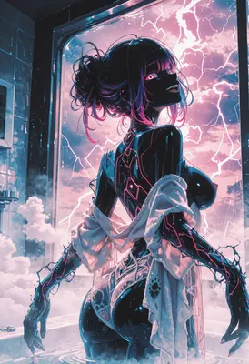 Neon Storm Cybernetic Bathing Beauty