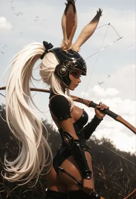 Valkyrie Bunny Archer in Battle Armor