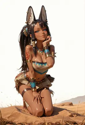 Desert Fox Girl Tribal Guardian