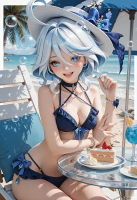Summer Beach Day with Furina