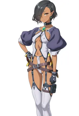 Dark Skinned Elf Adventurer