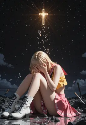 Shattered Faith Under Starry Skies