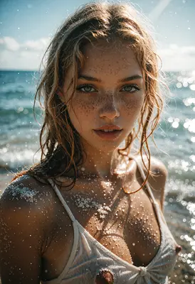 Sun-Kissed Beauty on the Shore