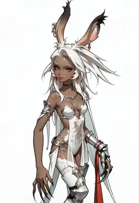 Elegant Bunny Girl Warrior
