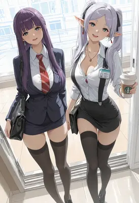Professional Frieren and Fern Office Attire
