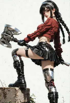 Cyborg Warrior with Heavy Axe