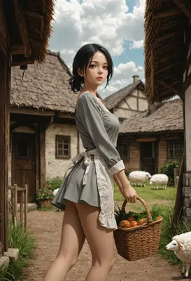 Young Maiden with a Harvest Basket