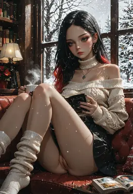 Cozy Winter Reading by the Window