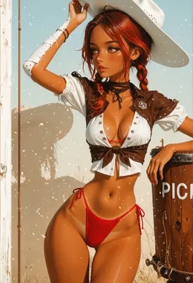 Sun Kissed Redheaded Cowgirl