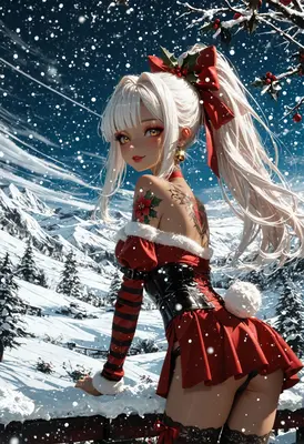 Festive Holiday Spirit in the Snow