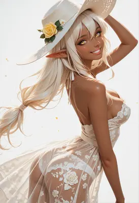 Radiant Elf in Floral Lace