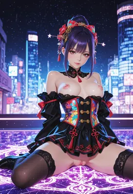 Neon Night Enchantress