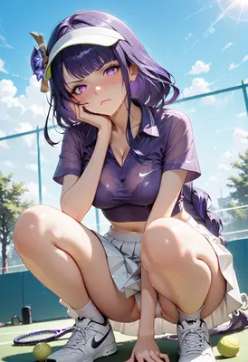 Sweaty Tennis Match Break