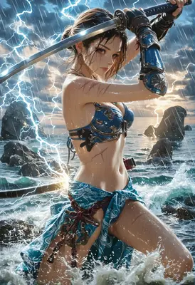 Storm Wielder Standing in the Surf