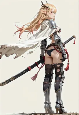 Elf Warrior in Tattered Armor