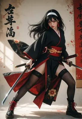 Dual Wielding Crimson Eyed Samurai