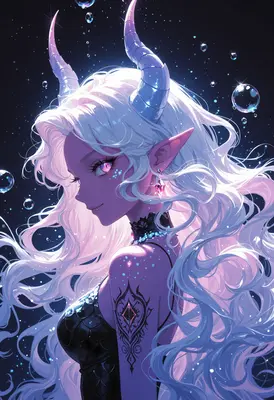 Ethereal Demon Queen in Bubbles