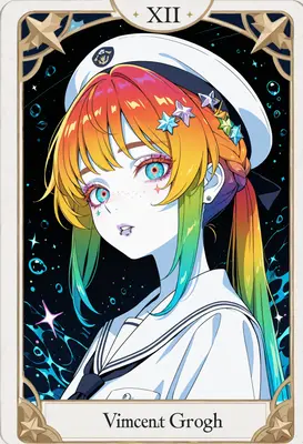 Celestial Sailor with Rainbow Hair