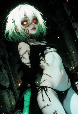 Stitched Doll in the Dark Ruins