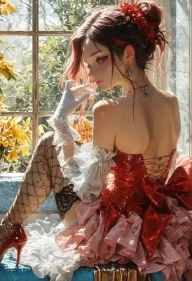 Elegant Rose at the Sunlit Window