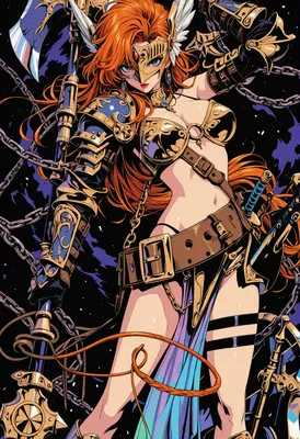 Valkyrie Warrior with Golden Armor