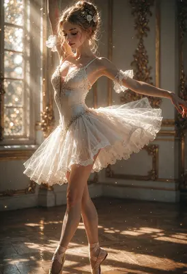 Elegant Ballerina in Golden Sunlight