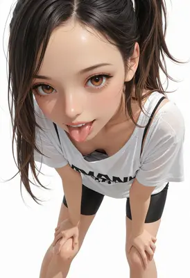 Playful Girl With A Teasing Expression
