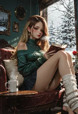 Winter Afternoon Reading by the Window