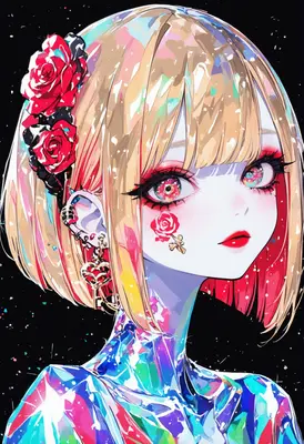 Prismatic Rose Portrait of a Girl