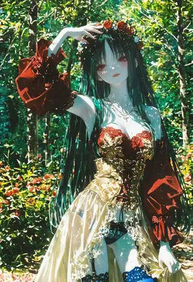 Enchanted Forest Maiden in Floral Crown