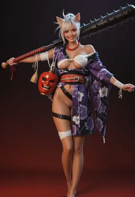 Oni Warrior with Spiked Club