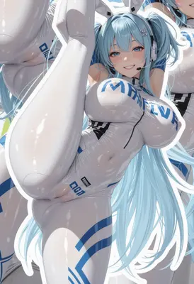 Dynamic Blue Haired Race Queen