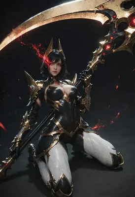 Gilded Reaper in Dark Armor