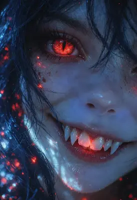 Gaze of the Glowing Red Demon
