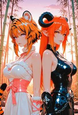 Tiger Girl and Demon Duo
