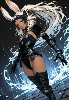 Viera Warrior in Enchanted Armor