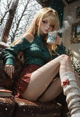 Cozy Winter Morning With Steaming Cocoa