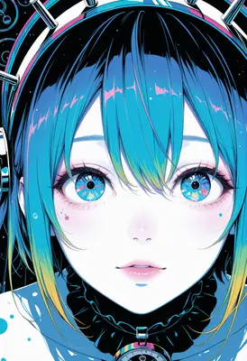 Vibrant Blue Eyed Digital Diva