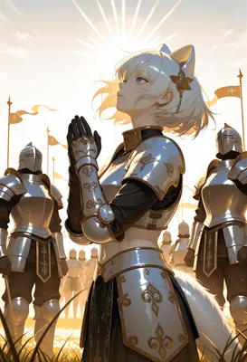 Faithful Knight Leading the Holy Army
