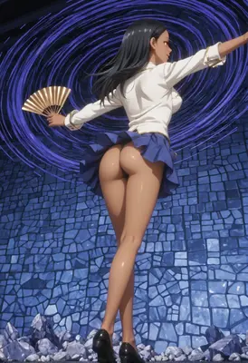 Nagatoro Standing Before A Cosmic Portal