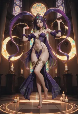 Celestial Priestess in Sacred Chapel