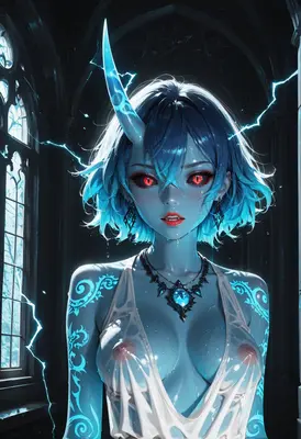 Electric Oni in the Gothic Hall