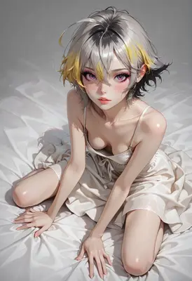 Serene Beauty in White Silk