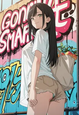 Casual Stroll Past Urban Graffiti